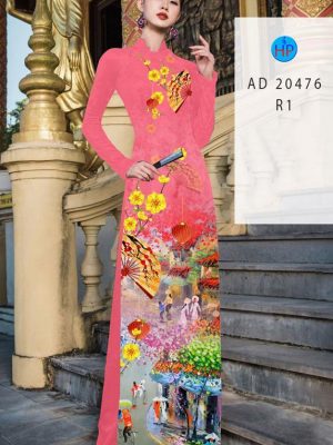 Vải Áo Dài Phong Cảnh Tết AD 20476 18
